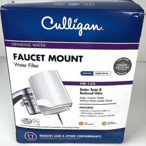 Culligan FM-15A Faucet Mount Water Filter Advanced Filtration White Kitchen Home